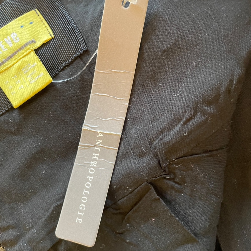 NWT Anthropologie Maeve Slim Jacquard Gold Dress Size 10 - Picture 9 of 10